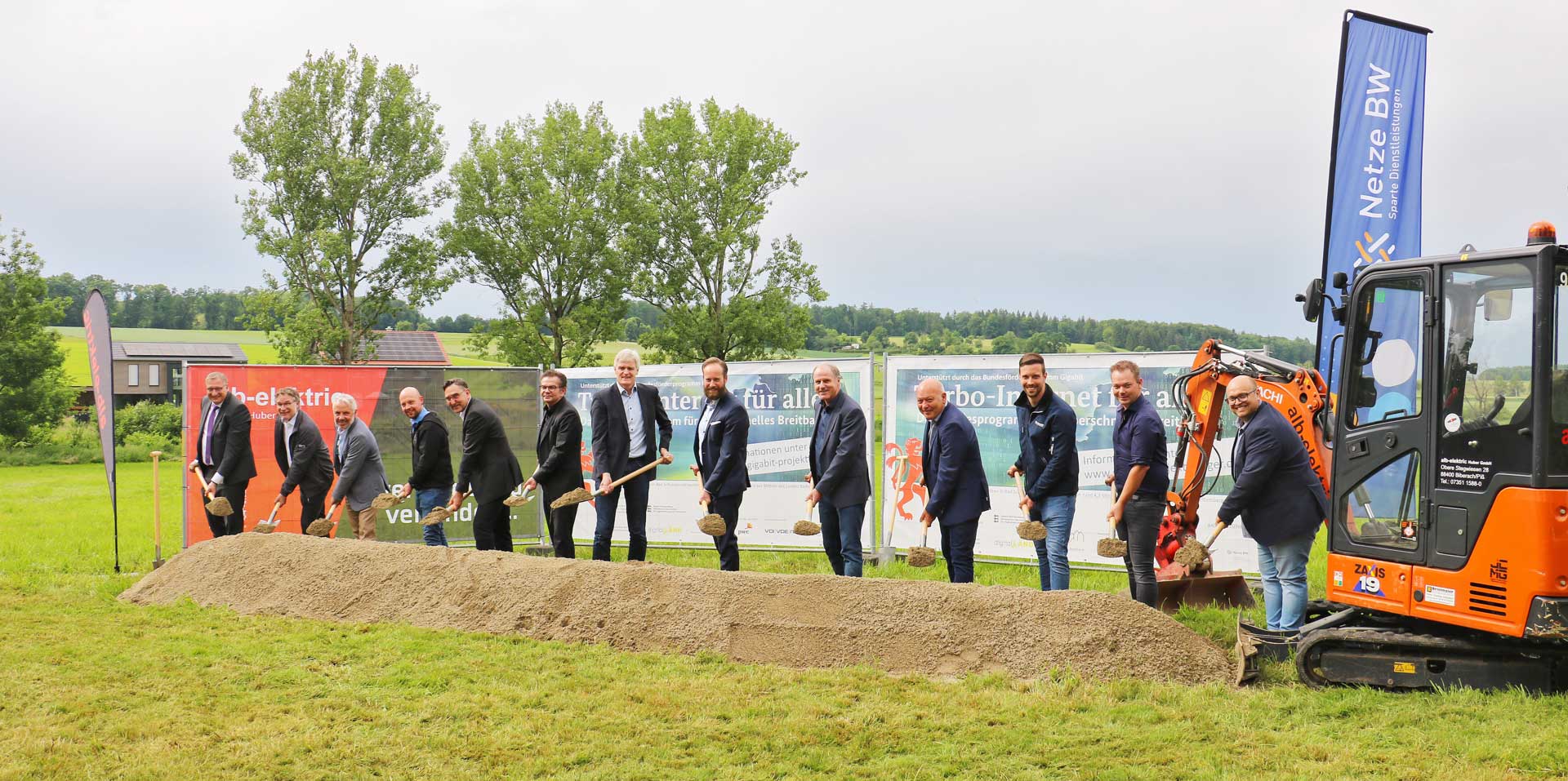 Spatenstich Breitbandausbau Bad Schussenried