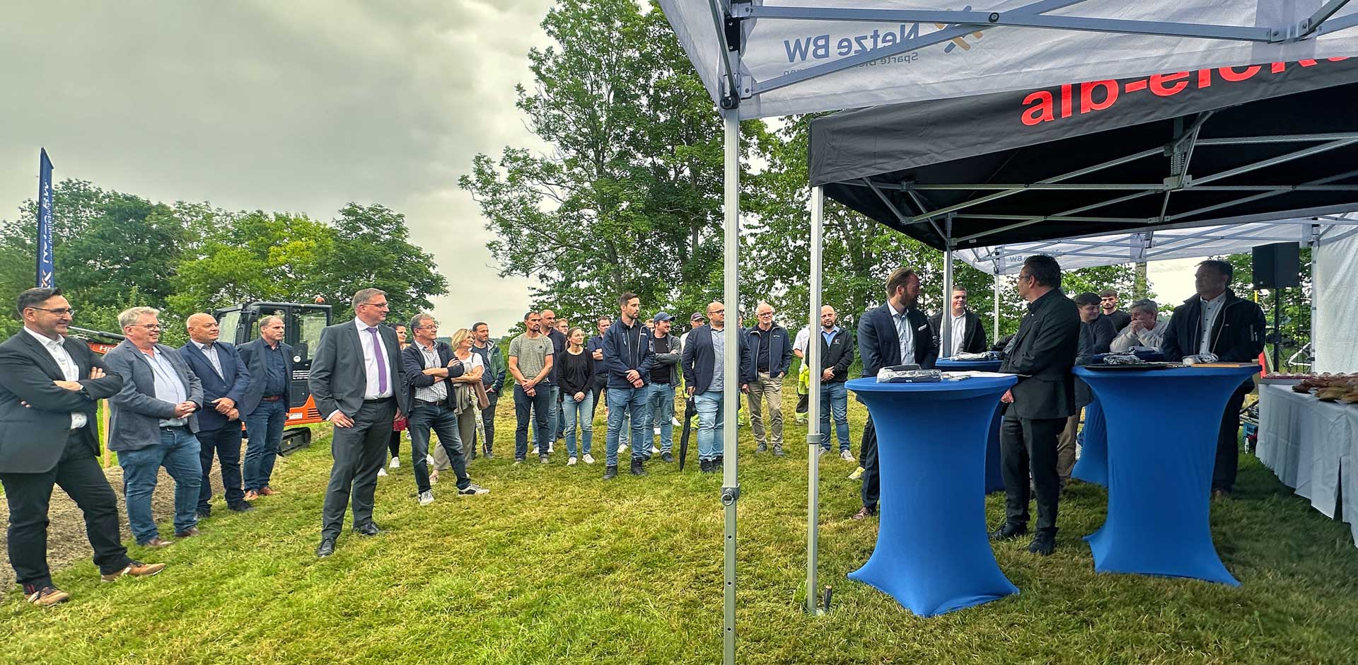 Teilnehmer Spatenstich Gigabit Steinhausen